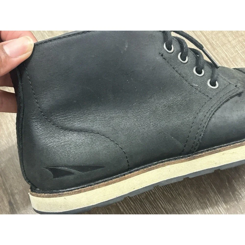 Altra Men's Smith Boots 9 Black Leather Lace Up Ankle Chukka Casual Zero Drop